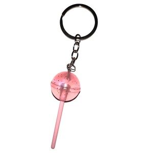Pink Lollipop Keychain